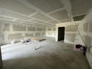 Wohnbereich im Rohbau